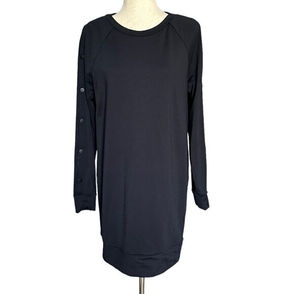 Athleta Black Snappy Sweatshirt  Dress | Size S - Picture 6 of 11